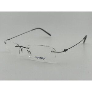 SEISHUN - Rimless Black N239 53-19 M.BLACK Glasses Frames Made in Japan